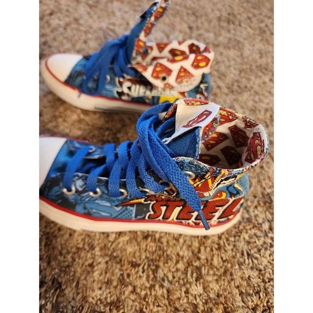 Converse Chuck Taylor Superman Man of Steel DC Comics High Top Youth Size 13